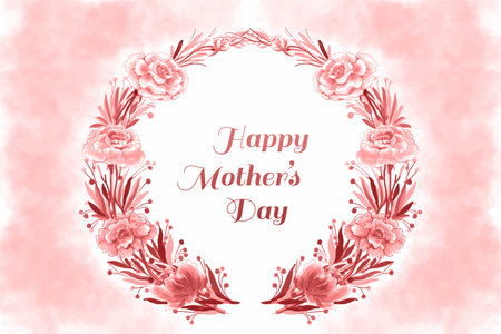 Happy mother's day greeting card design with flower backgroundのイラスト素材