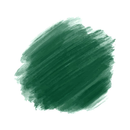 Modern green brush stroke watercolor designのイラスト素材