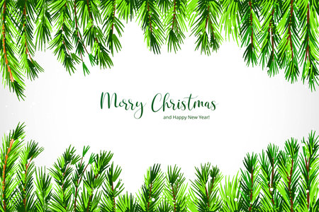 Christmas wreath holiday card backgroundのイラスト素材