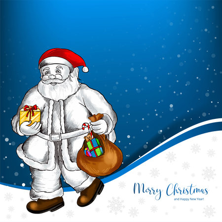 Beautiful christmas santa claus holiday card backgroundのイラスト素材