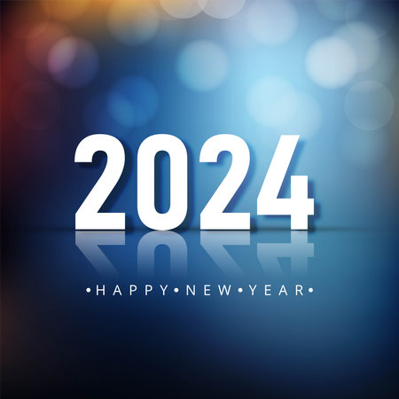 Elegant 2024 new year card celebration backgroundのイラスト素材
