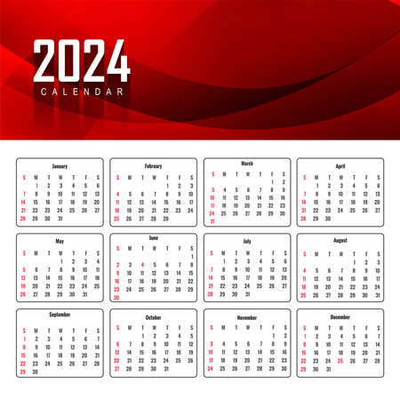 2024 new year stylish calendar backgroundのイラスト素材