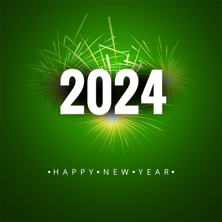 2024 happy new year holiday card celebration designのイラスト素材