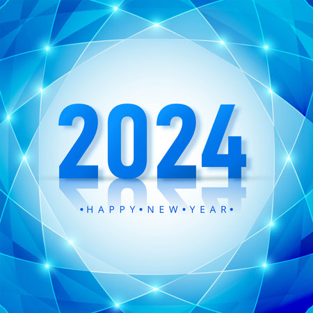 2024 happy new year holiday card celebration designのイラスト素材