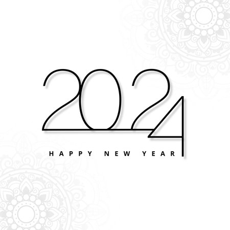 Happy new year 2024 holiday card festival backgroundのイラスト素材