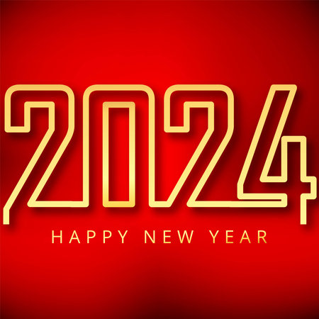 Golden 2024 new year background celebration designのイラスト素材