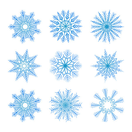 Set of snowflakes christmas backgroundのイラスト素材