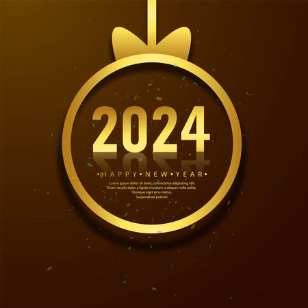 Elegant 2024 celebration card festival backgroundのイラスト素材