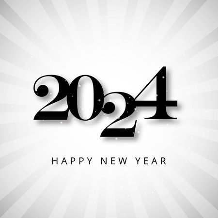 Happy new year 2024 text for celebration card backgroundのイラスト素材