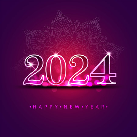 New year 2024 holiday card celebration designのイラスト素材