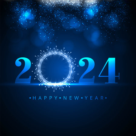 Abstract 2024 new year background celebration designのイラスト素材