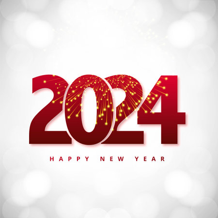 Happy new year 2024 background with glitters designのイラスト素材