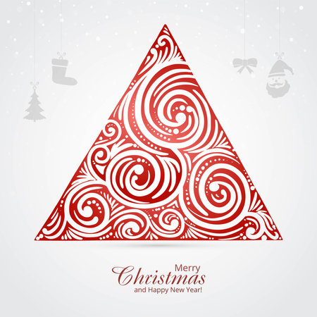 Elegant christmas tree beautiful card backgroundのイラスト素材