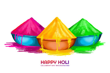 Happy holi colorful background for festival of colors celebration designのイラスト素材