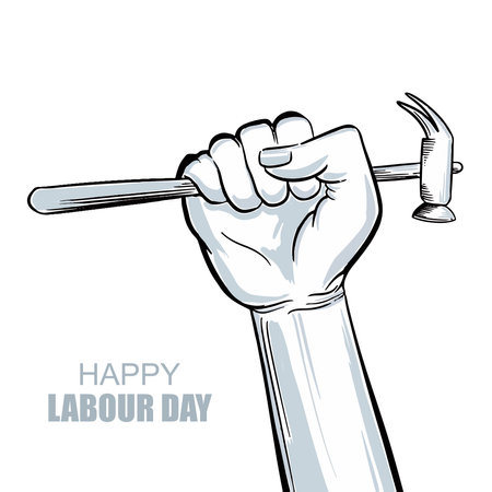 1st may happy labour day celebration designのイラスト素材