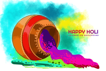 Happy holi colorful background for festival of colorsのイラスト素材