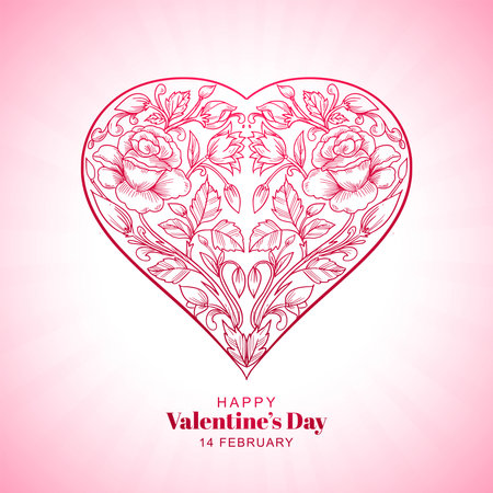 Modern valentine's day card backgroundのイラスト素材
