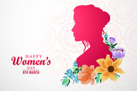 Beautiful international womens day invitation card backgroundのイラスト素材