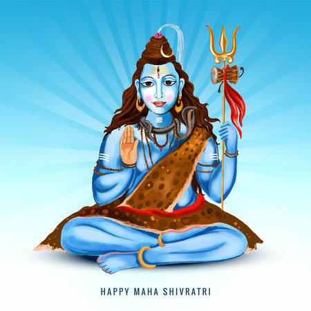 Elegant maha shivratri card festival backgroundのイラスト素材