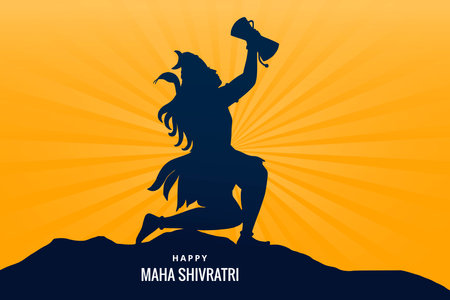 Happy maha shivratri indian traditional festival holiday backgroundのイラスト素材
