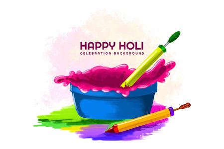 Happy holi colorful background for festival of colorsのイラスト素材