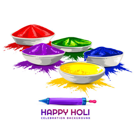 Indian holi traditional festival of colors card celebration backgroundのイラスト素材