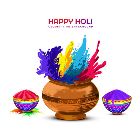 Happy holi colorful background for festival of colors celebration designのイラスト素材