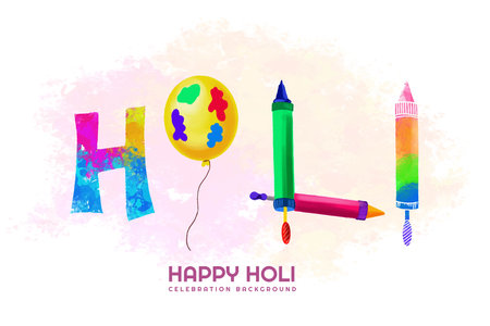 Happy holi colorful background for festival of colorsのイラスト素材