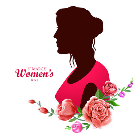 Celebration card for 8th march happy womens day backgroundのイラスト素材
