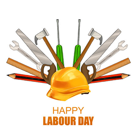 1st may happy labour day celebration card backgroundのイラスト素材