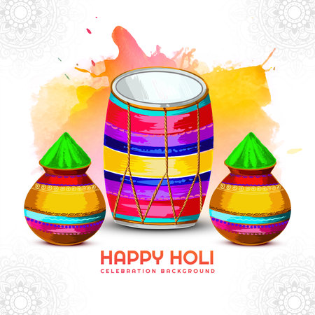 Happy holi colorful background for festival of colorsのイラスト素材