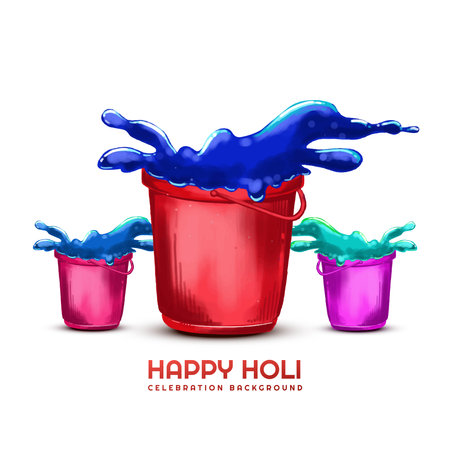Indian holi traditional festival of colors card backgroundのイラスト素材