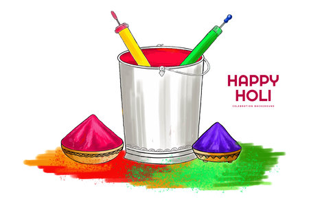 Holi celebration colorful for indian festival backgroundのイラスト素材