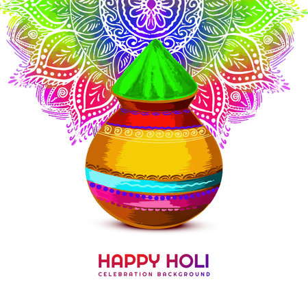 Happy holi colorful background with festival backgroundのイラスト素材
