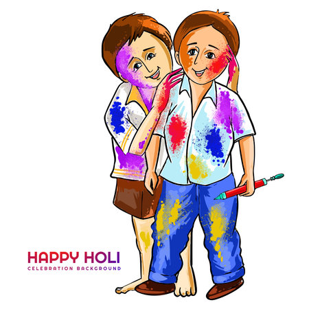 Holi celebration colorful for indian festival backgroundのイラスト素材