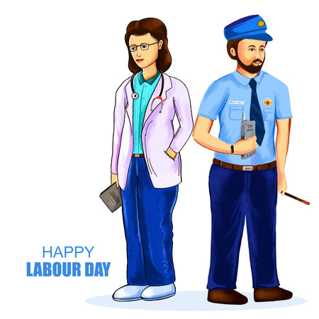 1st may happy labour day its international worker's day backgroundのイラスト素材