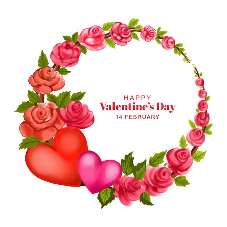 Happy valentines day lovely heart greeting card backgroundのイラスト素材
