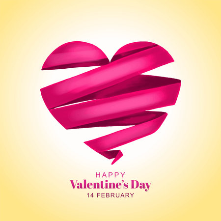 Happy valentines day lovely heart greeting card backgroundのイラスト素材