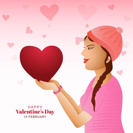 Beautiful valentine's day concept card backgroundのイラスト素材