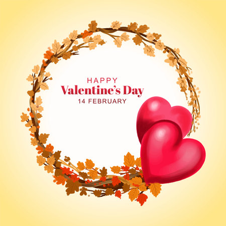 Happy valentines day lovely heart greeting card backgroundのイラスト素材