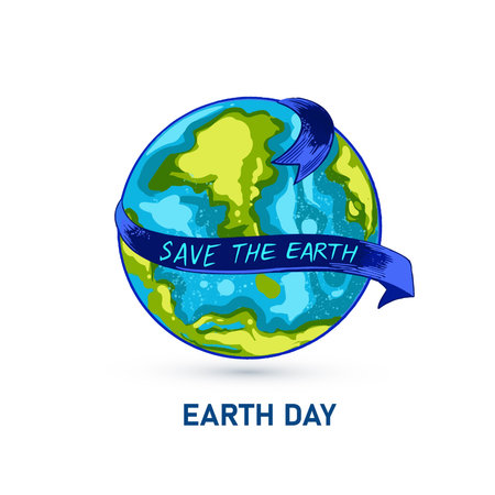Happy earth day eco friendly concept designのイラスト素材