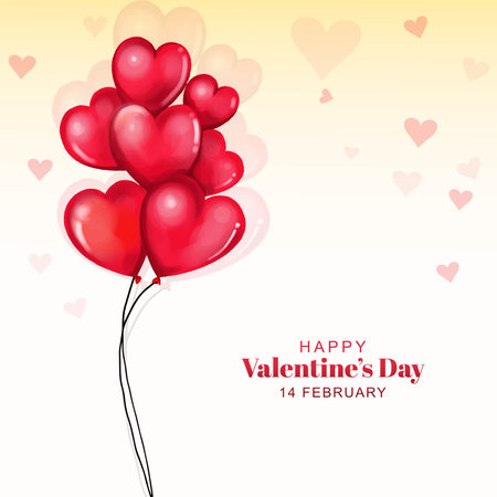 Happy valentines day lovely heart greeting card backgroundのイラスト素材