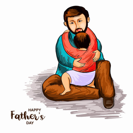 Happy Father's day greeting card backgroundのイラスト素材