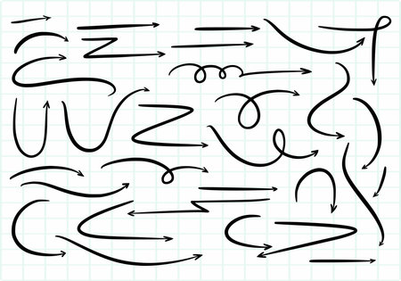 Hand drawn creative arrow set designのイラスト素材