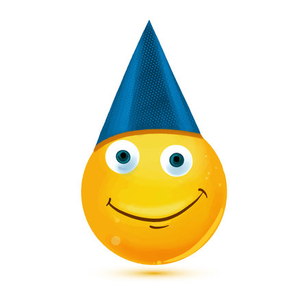 Emoticon with party 3d emoji designのイラスト素材