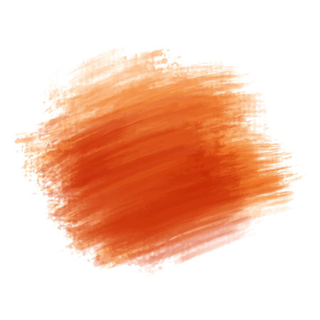 Modern orange watercolor brush stroke on white backgroundのイラスト素材