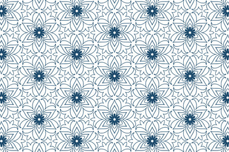 Modern ethnic decorative floral pattern backgroundのイラスト素材