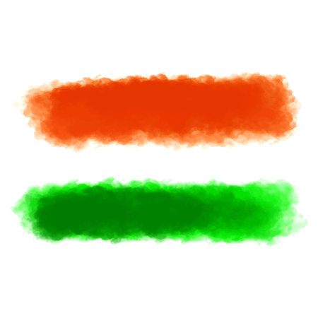 Tricolor brush stroke india independence day backgroundのイラスト素材