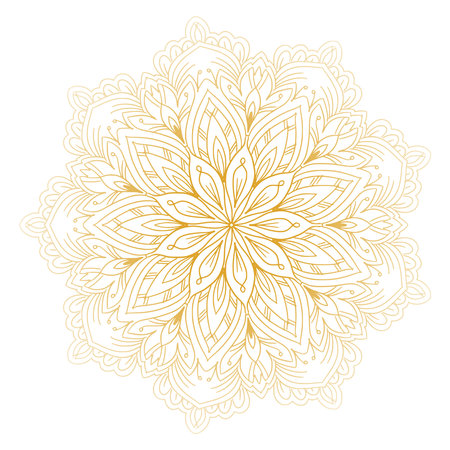 Beautiful decorative golden mandala designのイラスト素材