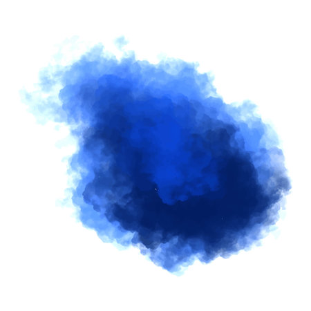 Abstract watercolor hand paint blue splash on white backgroundのイラスト素材